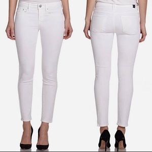 Vince Dylan Skinny Jeans in White Size 24